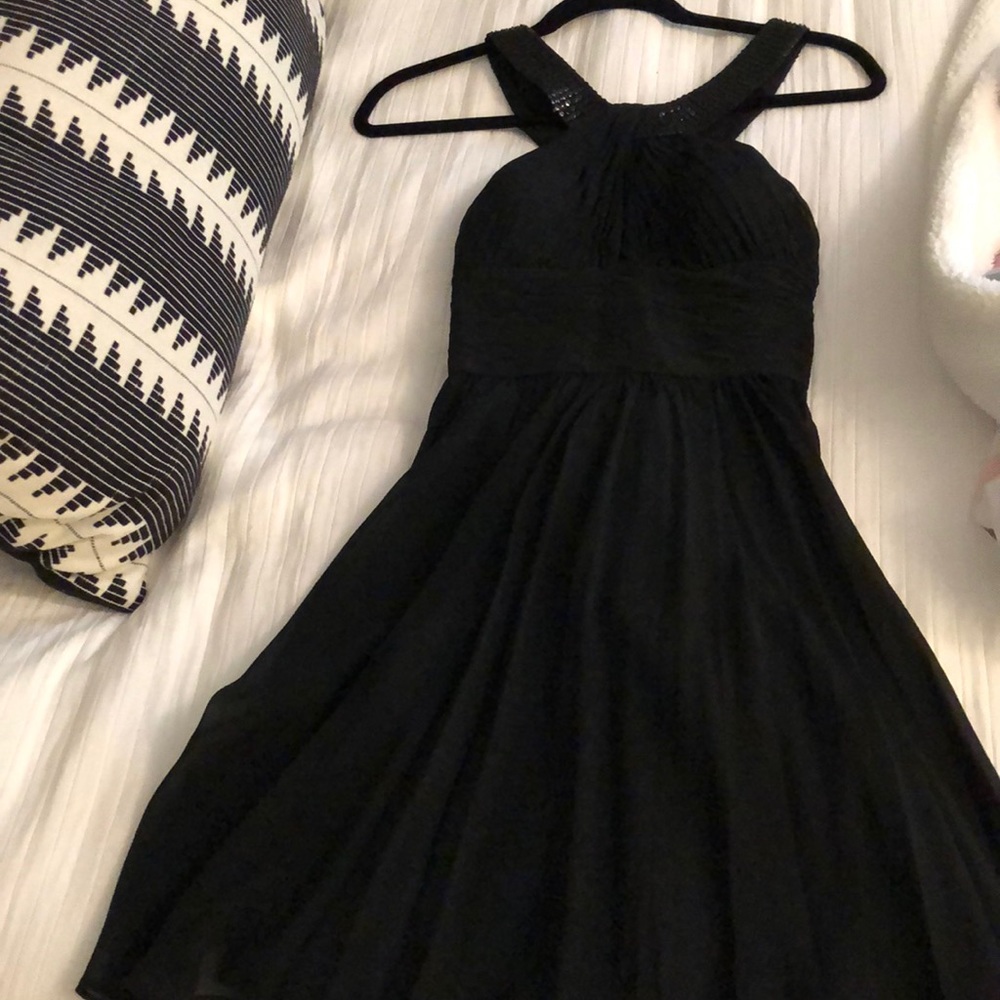 Aidan Mattox Black Mini Dress